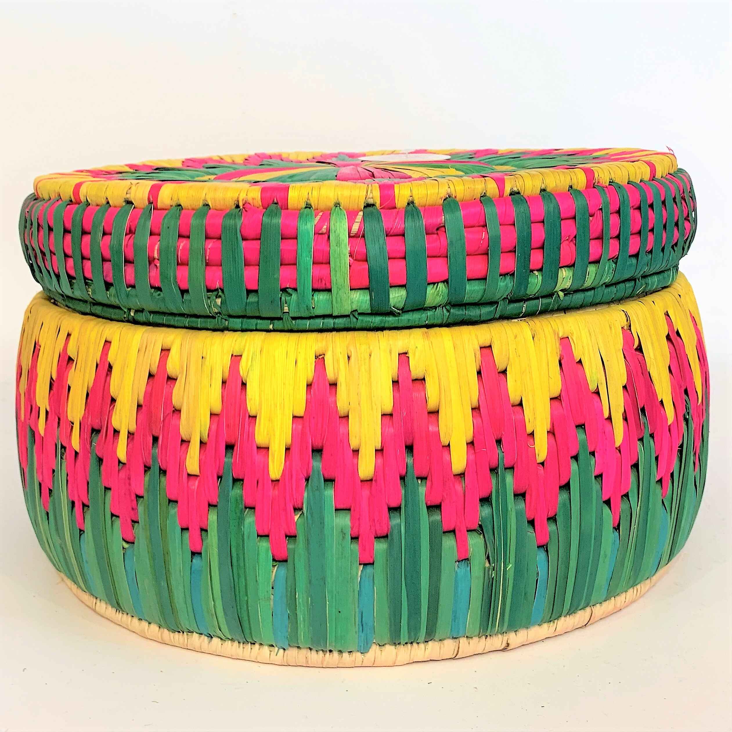 HAND WOVEN SARAIKI BASKETS WITH LID (PATARI) (NMHU)